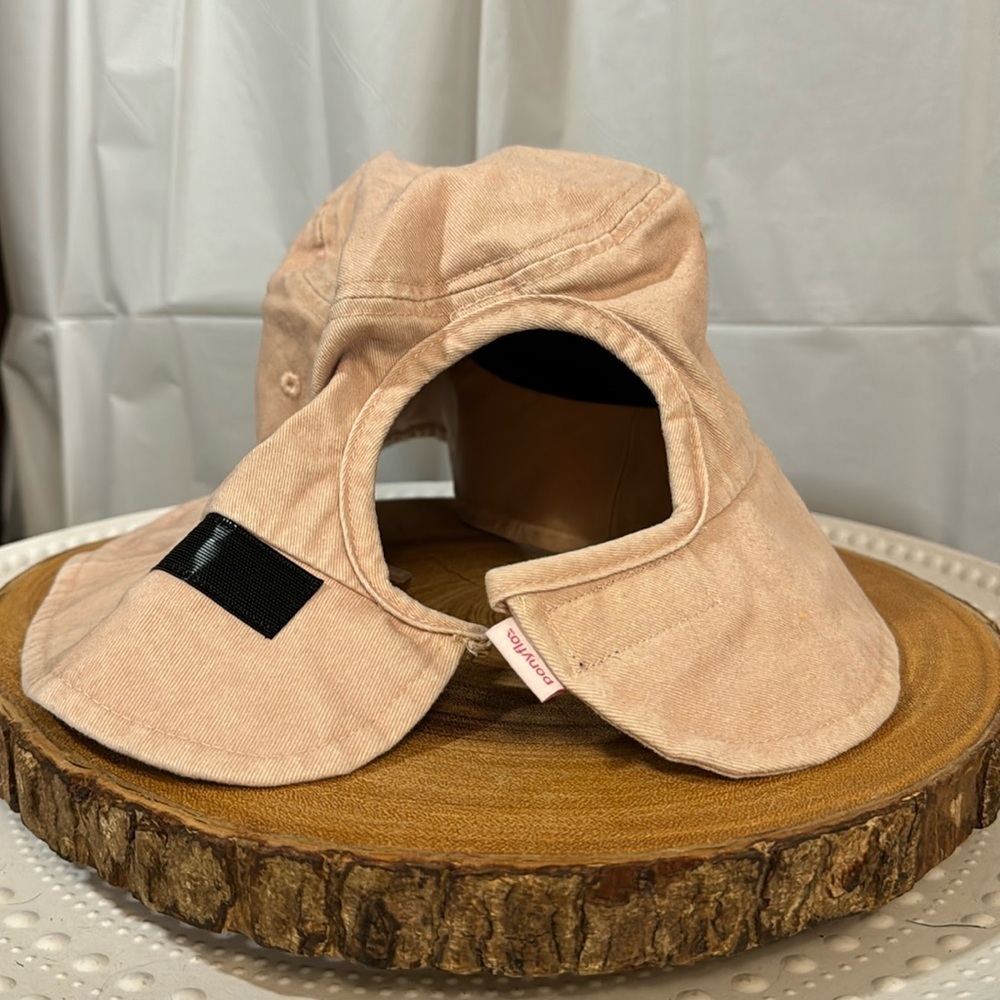 Ponyflo - Ponytail Bucket Hat - Adjustable - OS - Pink - Picture 5 of 6